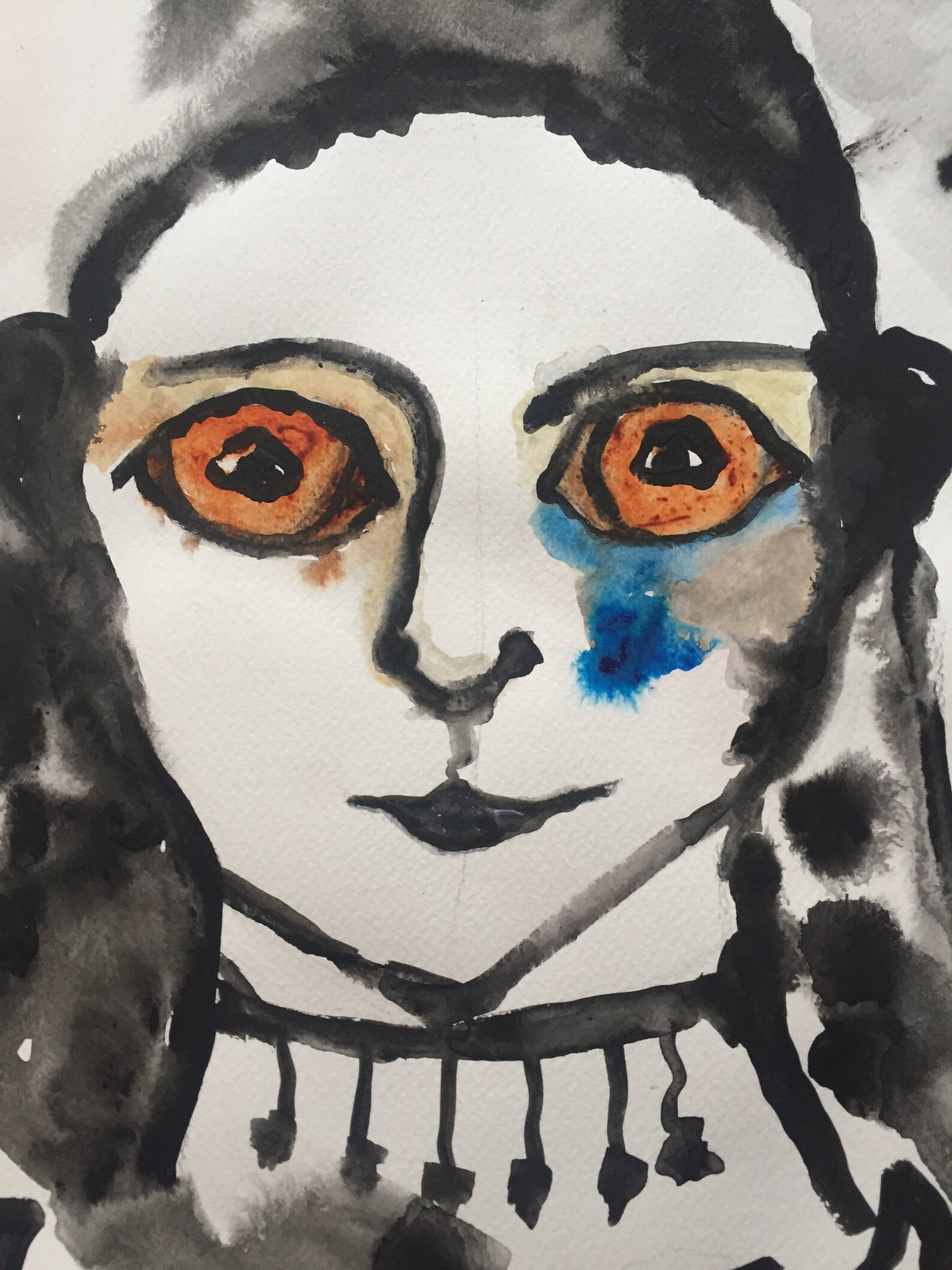 Acrylic Painting Dark Wall Art Original Art Portrait Etsy