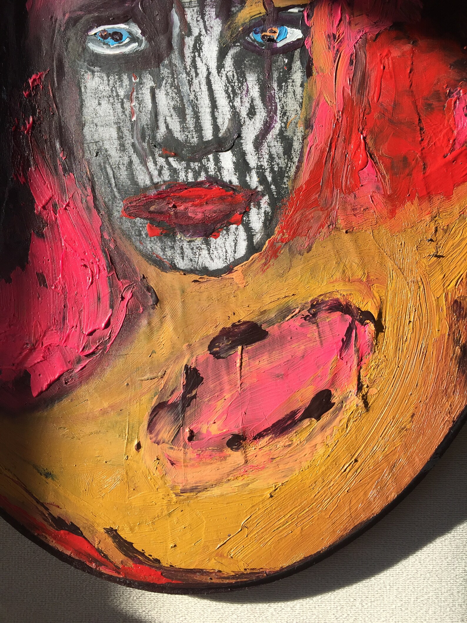 Colorful Wall Art Purple and Pink Wall Decor Dark Woman Etsy