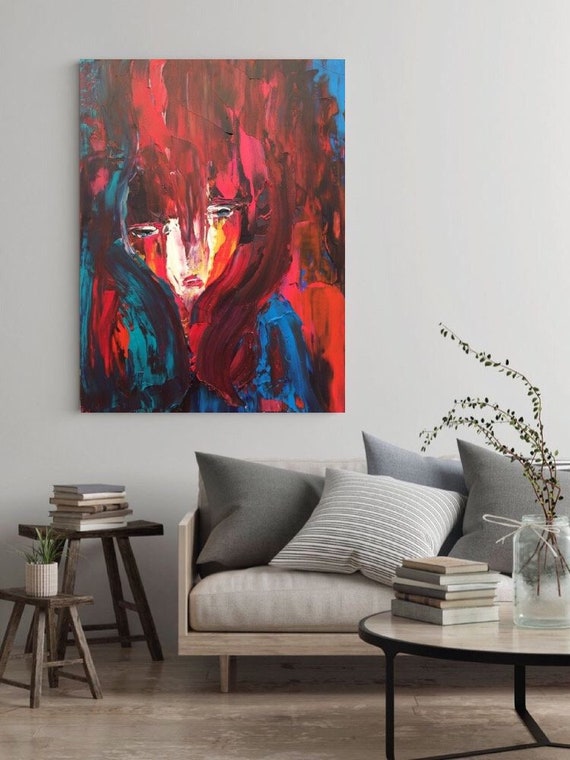 Abstract Print Abstract Wall Art Goth Decor Poster Bedroom Decor Dad Gift Housewarming Gift Wall Art Print Portrait Painting Print