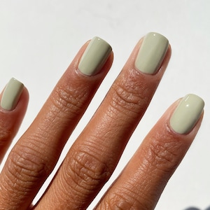 Sage Green Vegan Nail Polish - Light Green Creme Nail Polish -Carnegie