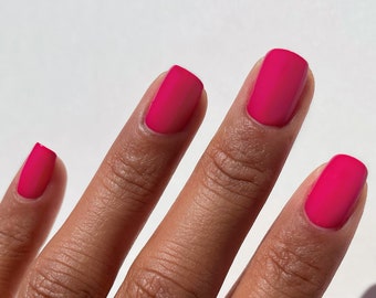 Hot Pink Nail Polish - Magenta Creme Pink Nail Polish - Blushing Queens