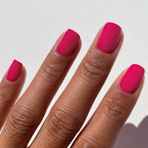 Hot Pink Nail Polish - Magenta Creme Pink Nail Polish - Blushing Queens