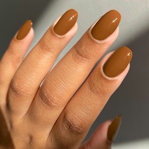 Caramel Brown Vegan Creme Nail Polish - Mud Nails - Doe A Deer