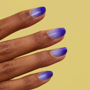 Indigo Blue to Lavender Thermal Vegan Nail Polish, Color Changing Mood Nails - Lone Star