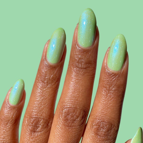 Mint Green Shimmer Nail Polish - Cirque Colors Mermaid Grotto