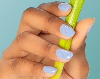 Light Blue Vegan Nail Polish Cornflower Blue Speckled Nails - Etsy Light Blue Vegan Nail Polish Cornflower Blue Speckled Nails - Etsy