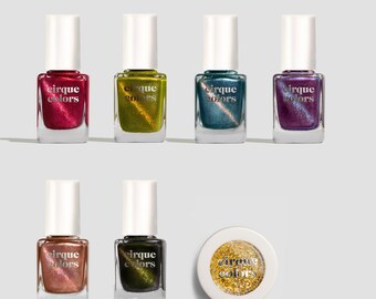 Heavenly Bodies Nail Polish Collection Set + Starry Night Nail Charms in Gold, Magnetic Nail Polish - Cirque Colors - Limited Edition