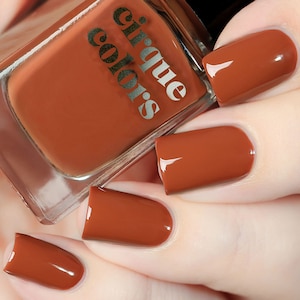 Burnt Orange Brown Vegan Nail Polish - Pumpkin Creme Nails - Bowery