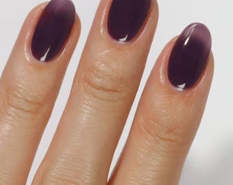 Fig Jelly Nail Polish: Eggplant Purple, Sheer Finish