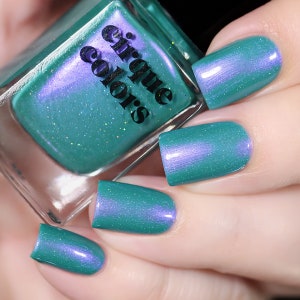 Bright Blue Iridescent Vegan Nail Polish - Blue Green Holographic Shimmer Nail Polish - Lucid Dream