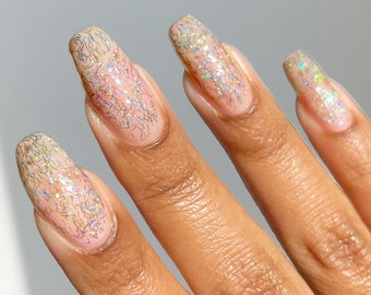 Holographic Topper Nail Polish - Cirque Colors Twinkle Tweed