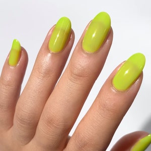 Chartreuse Nail Polish - Cirque Colors Star Fruit Jelly