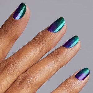 Blue, Purple, Magenta Pink Multichrome Vegan Nail Polish, Color Shifting Polish - Origin Unknown