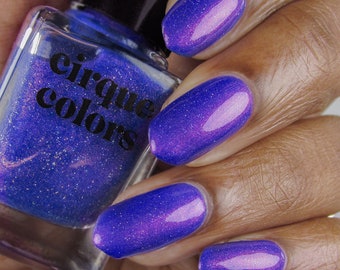 Violet Blue Purple Vegan Nail Polish - Blue Shimmer Holographic Nails - Vegan Nail Polish - Dusky Skies