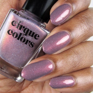 Taupe Purple Iridescent Vegan Nail Polish - Purple Shimmer Holo Nail Polish - Earthen