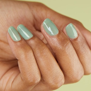 Sheer Seafoam Green Jelly Vegan Nail Polish - Cirque Colors - Jade Jelly