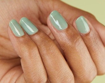 Sheer Seafoam Green Jelly Vegan Nail Polish - Cirque Colors - Jade Jelly