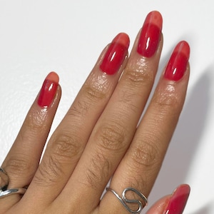 Red Jelly Nail Polish - Cirque Colors Rust Jelly