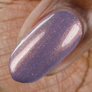 Violet Purple Gray Iridescent Vegan Nail Polish, Lavender Shimmer Holographic Nails Wildflowers image 4