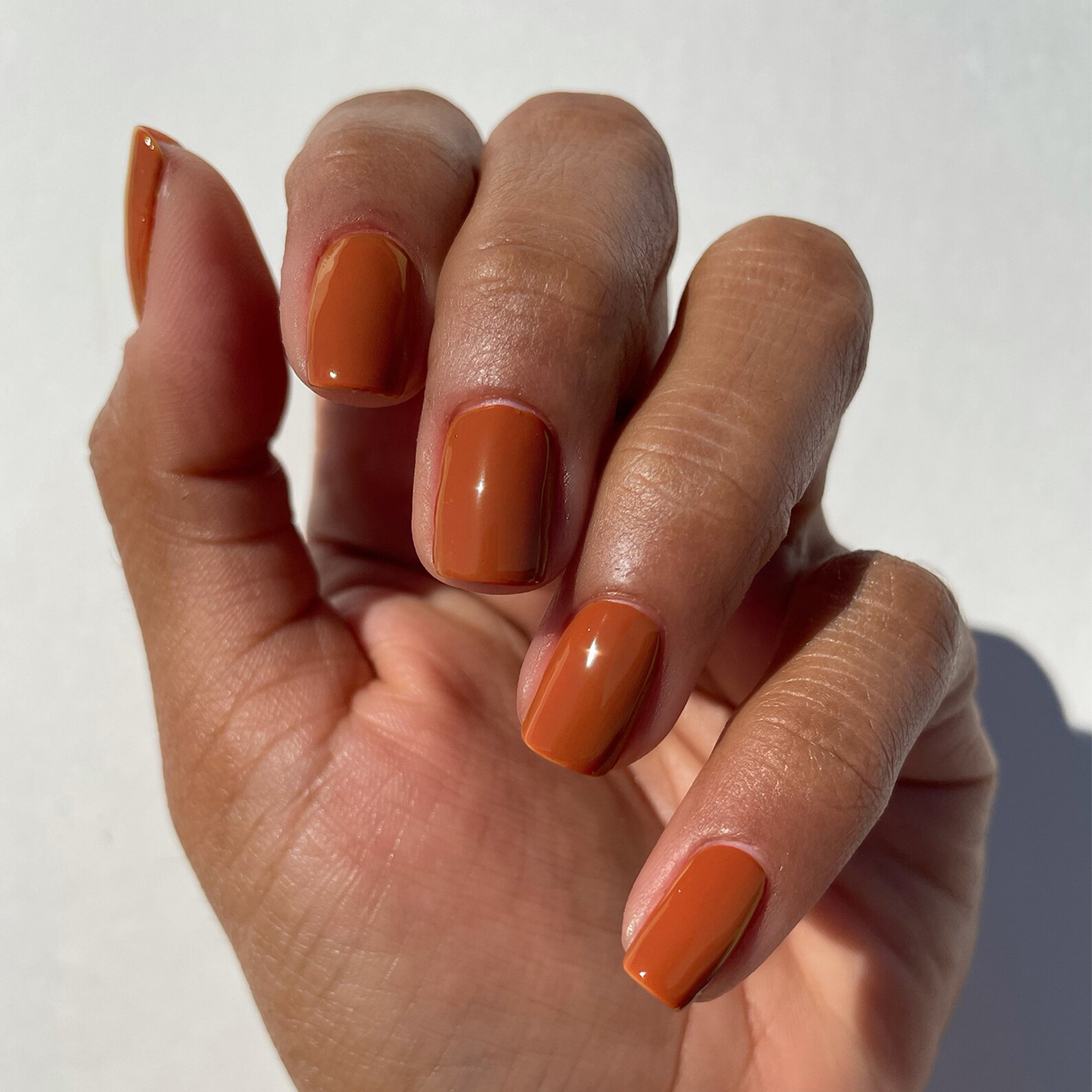 Burnt Orange Brown Vegan Nail Polish Pumpkin Creme Nails Etsy