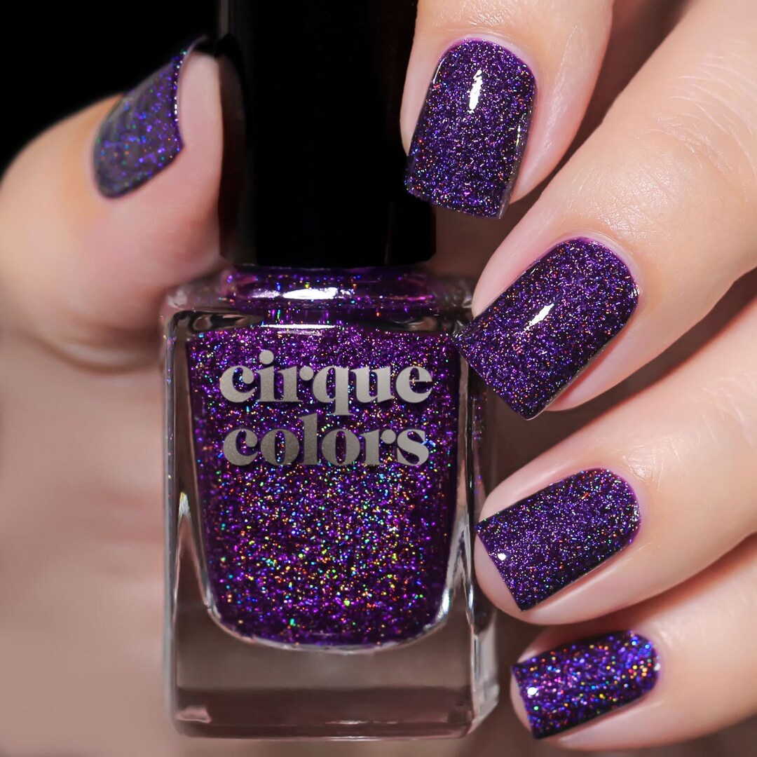 Dark Purple Holographic Vegan Nail Polish Deep Purple - Etsy Dark Purple Holographic Vegan Nail Polish Deep Purple - Etsy