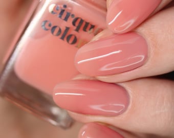 Vernis à ongles végétalien gelée rose corail transparent - Cirque Colors - Gelée de pêche