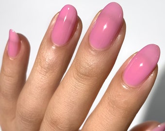 Pink Jelly Nail Polish - Cirque Colors Pink Lady Jelly