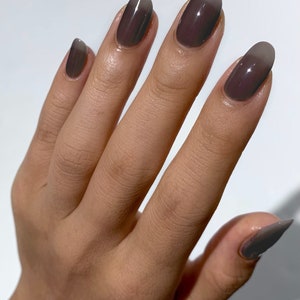 Dark Taupe Jelly Nail Polish - Cirque Colors Zen Jelly