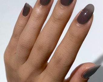 Dark Taupe Jelly Nail Polish - Cirque Colors Zen Jelly