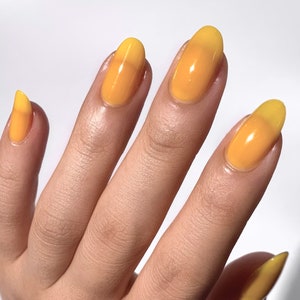 Orange-Yellow Nail Polish - Cirque Colors Mango Jelly