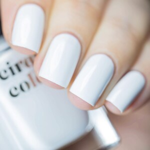 Bright White Vegan Nail Polish Creme Nail Polish Wedding Nails Carpe Diem image 2