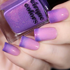 Purple to Pink Thermal Nail Polish: Color Changing Mood Polish