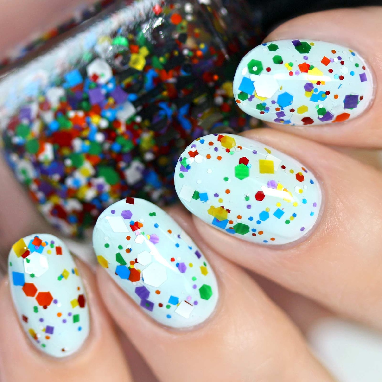 Kaleidoscope Confetti Nail Polish Rainbow Clear Glitter | Etsy