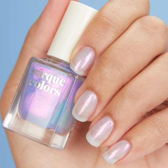 Clear Blue Iridescent Shimmer Vegan Nail Polish Topper Blue - Etsy
