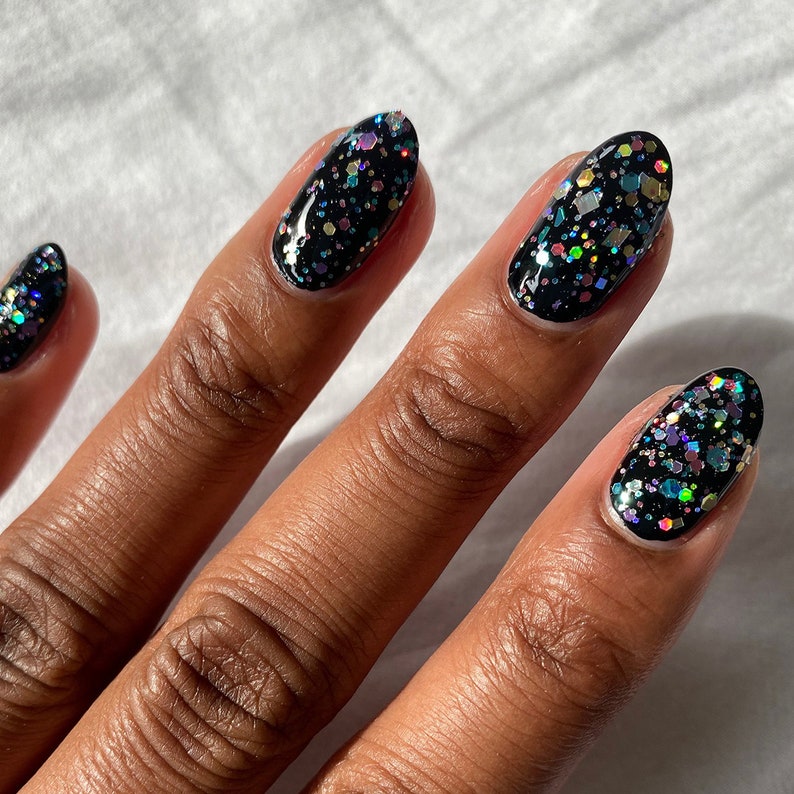 Clear Rainbow Glitter Vegan Nail Polish Confetti Holographic Etsy