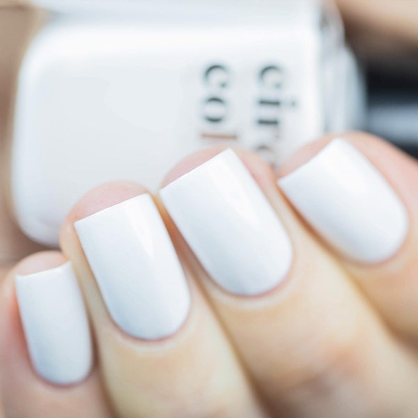 Vernis à ongles végétalien blanc brillant - Vernis à ongles crème - Ongles de mariage - Carpe Diem