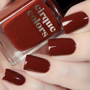 Dark Red Vegan Nail Polish - Red Brown Creme Polish - Famous Original