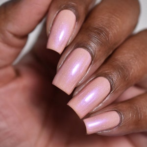 Pink Holographic Shimmer Vegan Nail Polish - Mauve Holographic Iridescent Nail Polish  - Reverie