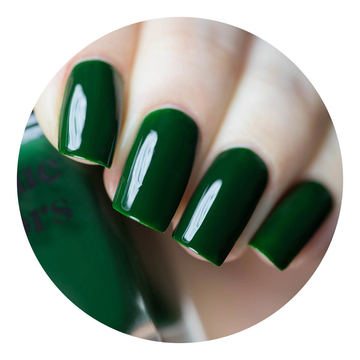 Зеленый лак для ногтей фото McKittrick Forest Green Nail Polish Dark Green Creme Etsy