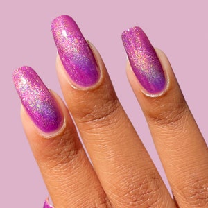 Berry Purple Magnetic Holographic Vegan Nail Polish - Cirque Colors - Fizzy Lifting Drink