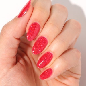Red Holographic Nail Polish - Cirque Colors Red Bttms
