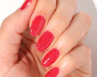 Red Holographic Nail Polish - Cirque Colors Red Bttms