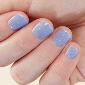 Sparkling Silver Glitter Vegan Nail Polish Topper - Vegan Glitter Nails - Nimbus