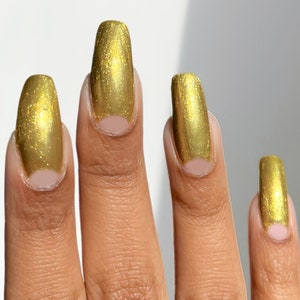 Metallic Gold Nail Polish Cirque Colors Cosplay Lamé image 1