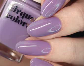 Sheer Lavender-Gray Jelly Vegan Nail Polish - Light Lavender Gray Cirque Colors Polish - Haze Jelly