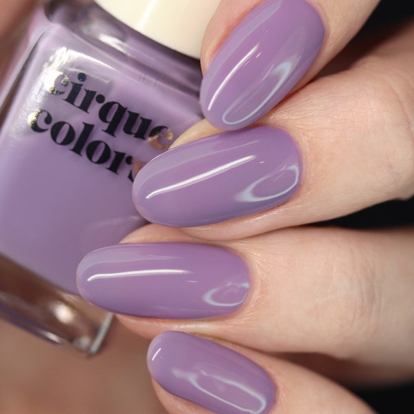 Sheer Lavender-Gray Jelly Vegan Nail Polish - Light Lavender Gray Cirque Colors Polish - Haze Jelly