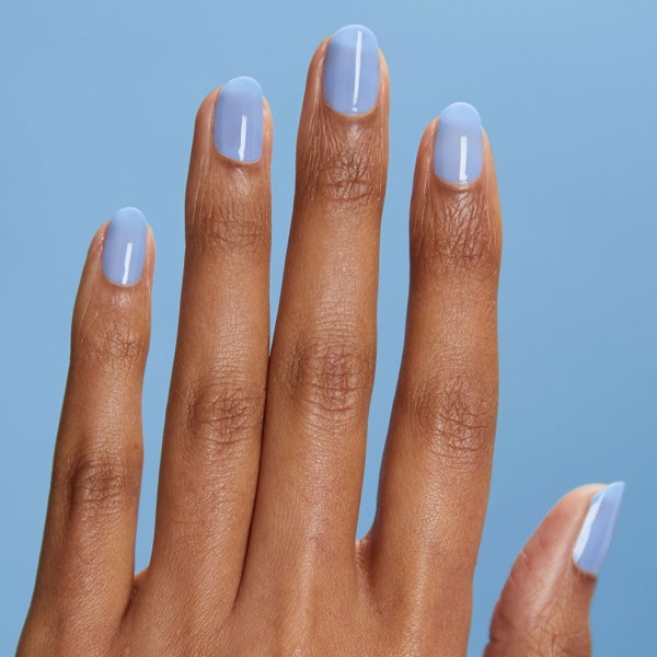 Sheer French Blue Jelly Vegan Nail Polish - Light Denim Blue Polish - Morningtide