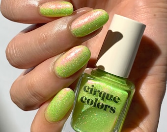 Acid Green Shimmer Shimmergraphic Nail Polish - Cirque Colors You Tart!