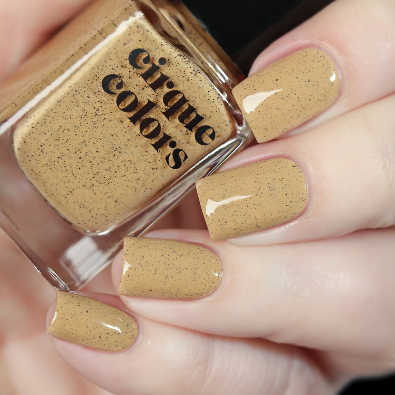 La Verne Mustard Yellow Nail Polish Black Speckle Nail Etsy