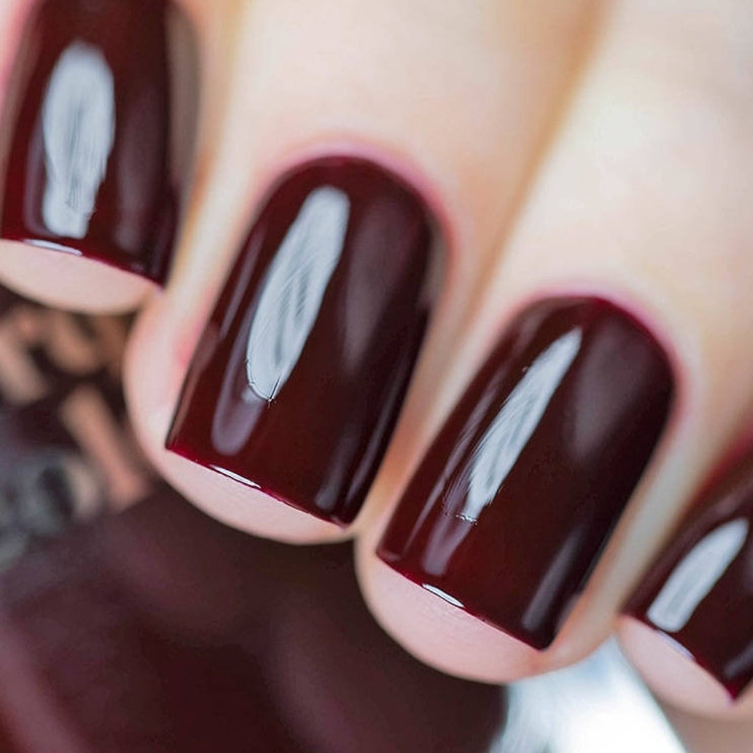 Oxblood Burgundy Red Vegan Nail Polish Deep Blood Red Creme Polish Empire  State of Mind - Etsy